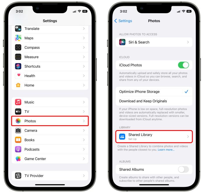 How to share an iCloud Photo Library