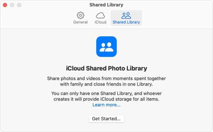 How to share an iCloud Photo Library