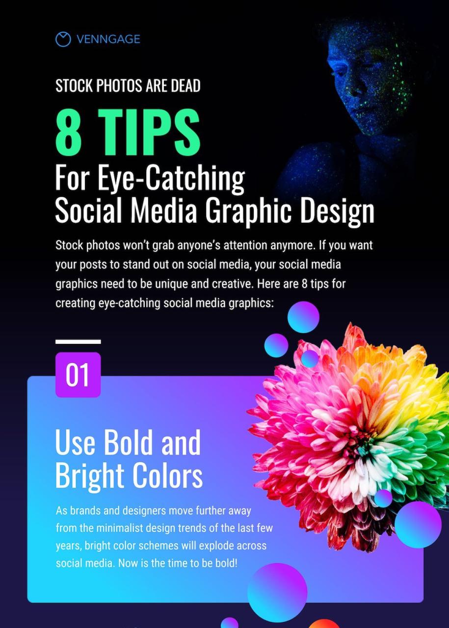 8 Tips For Eye Catching Social Media Graphic Design Infographic