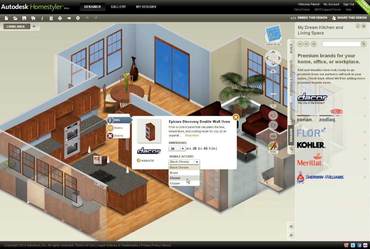 Autodesk Homestyler EasytoUse, Free 2D and 3D Online Home Design