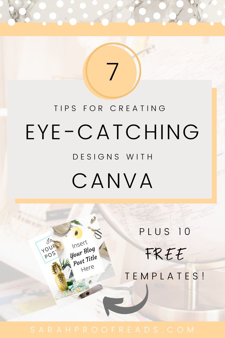 an eye catching canvas with text overlay that reads 7 tips for creating