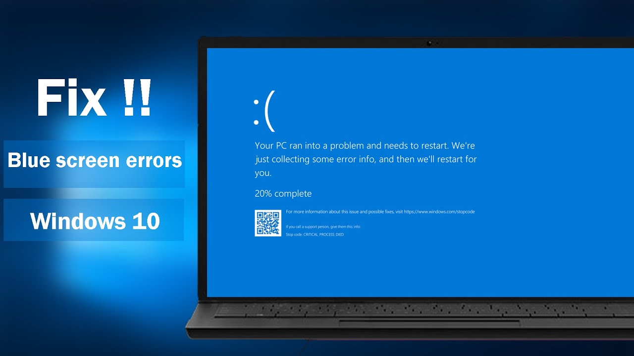 How To Fix blue screen errors on Windows 10 ( Updated ) YouTube