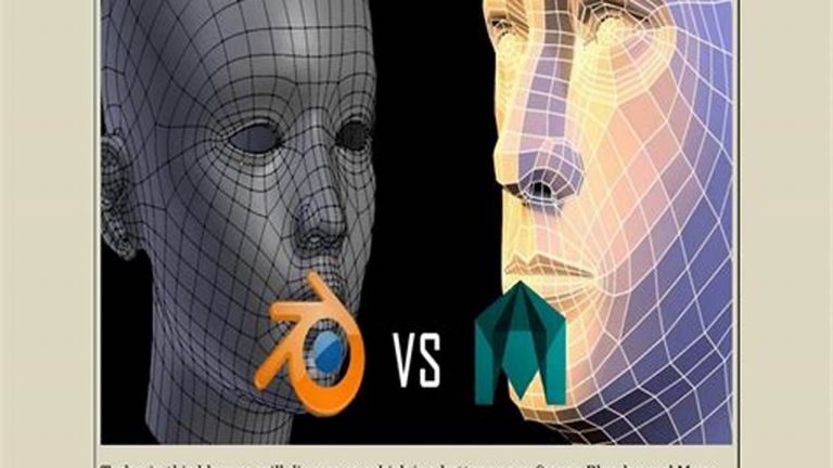 3d Modeling Software Comparison Blender Vs Maya For Character Animation