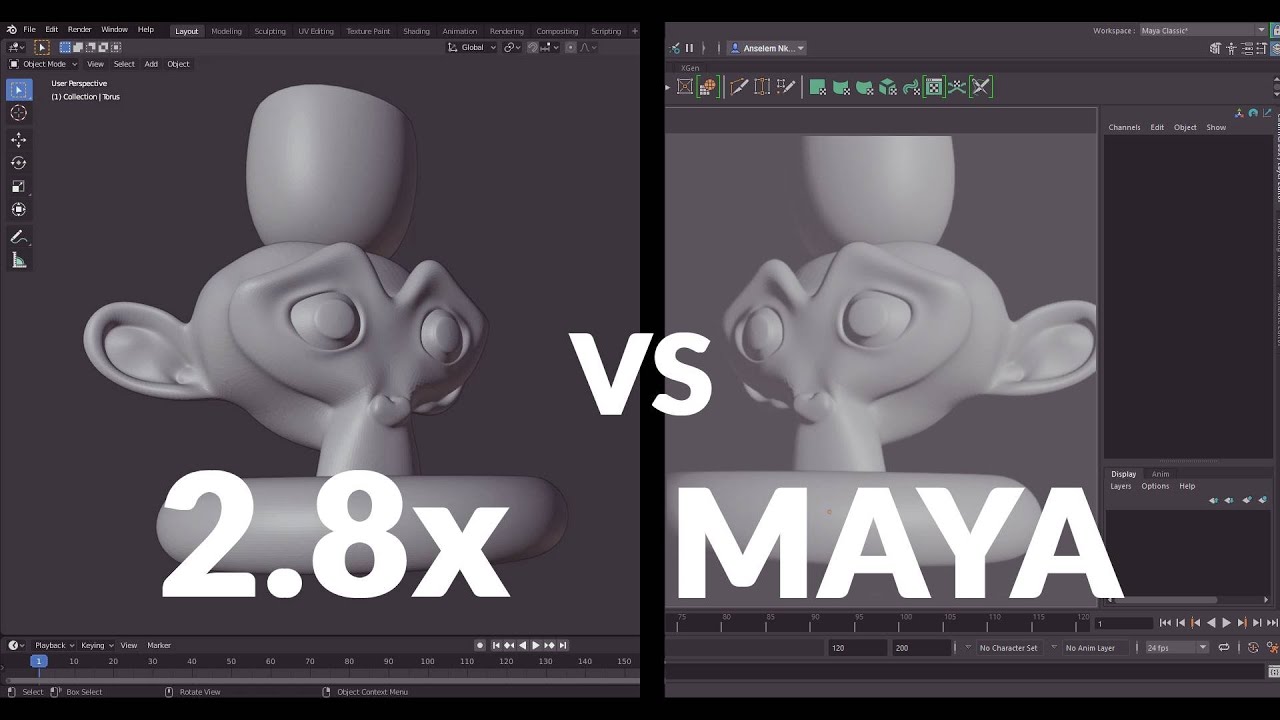Blender Vs Maya Attribute Matching! YouTube
