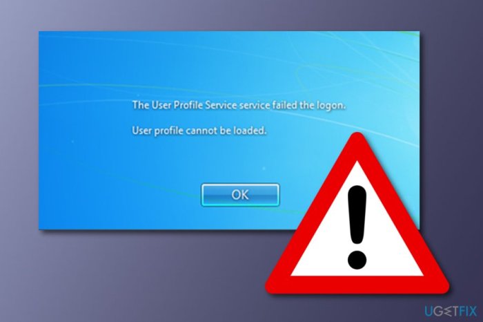 Logon failed user profile service error windows fix methods performing fixed own some