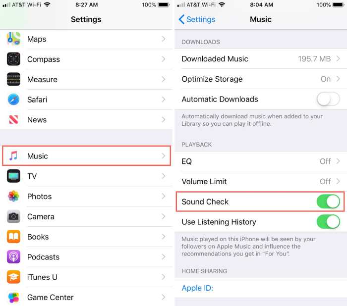 Force Apple Music to play all songs at the same volume with Sound Check