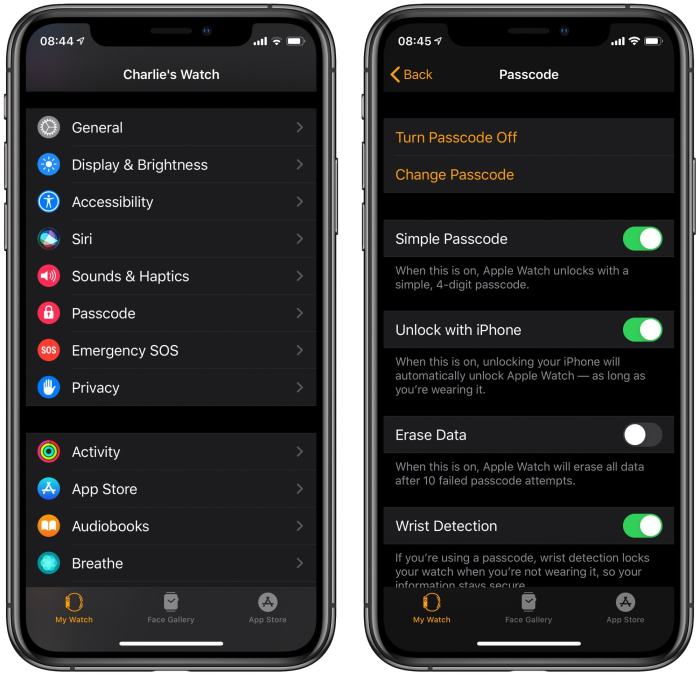 How to set a strong passcode on Apple Watch
