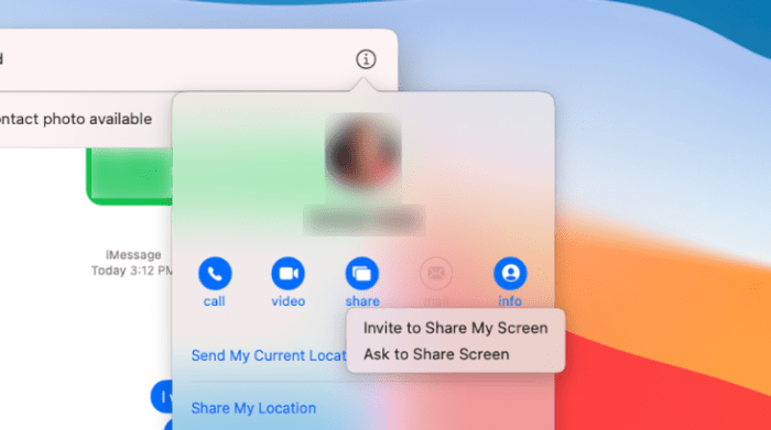 How to use screen sharing in Messages for Mac