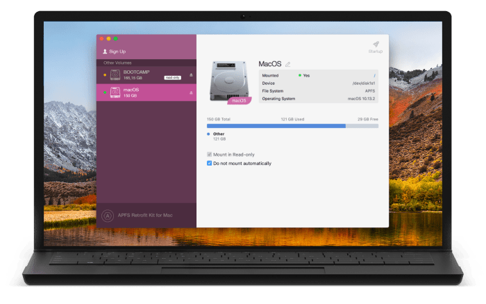 Software paragon apfs kit retrofit macos versions volumes older access How to access APFS volumes on older versions of macOS