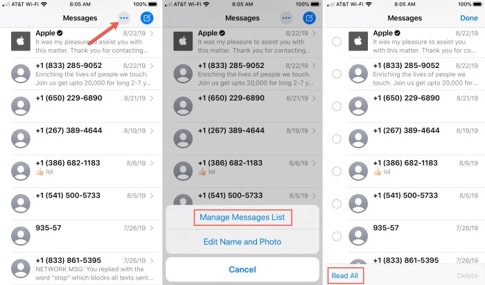 Messages read iphone text mark conversations app just many ios indicator sometimes badge bright icon shows too way little ipad How to mark all iMessages as read on your iPhone