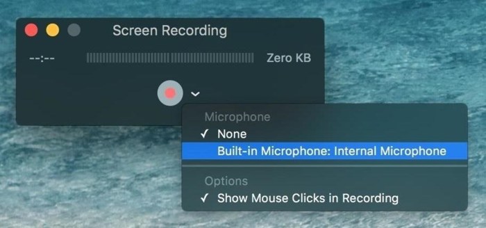 Quicktime player screen mac record