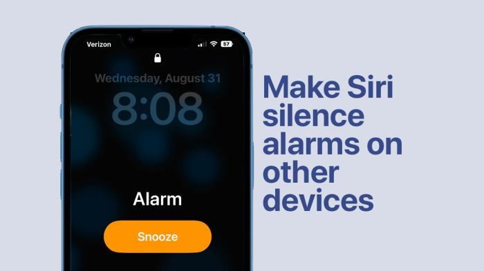 How to make Siri silence alarms on other Apple devices