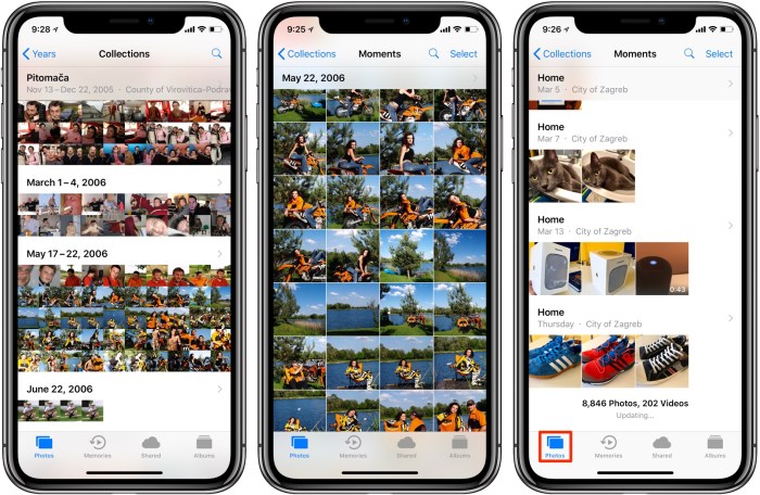 Pro Tip: One-tap scroll back to the bottom of the camera roll