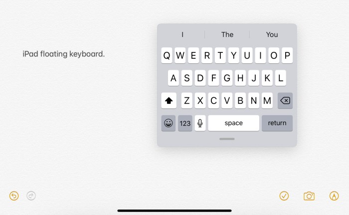 How to try out iPad’s hidden floating keyboard