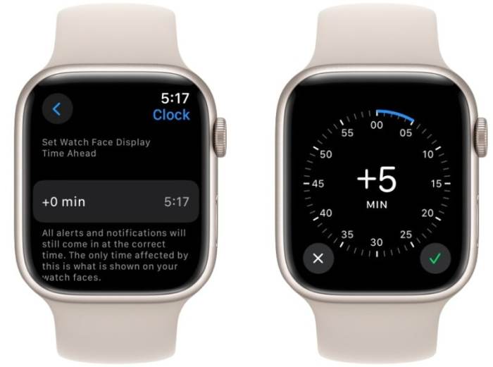 Pro Tip: Set your Apple Watch time a few minutes ahead