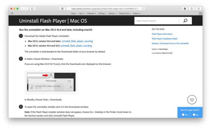 How to Uninstall Flash for Mac OS X