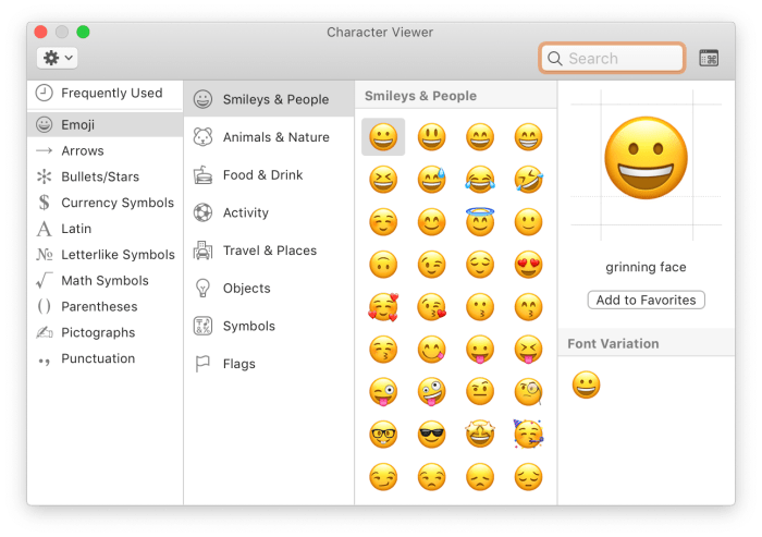 How to use the Mac’s secret emoji panel