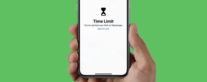 Time app screen limits ios set kids iphone devices parent settings apps