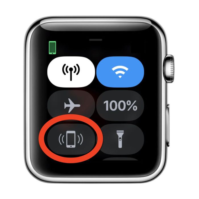 How to Ping a lost iPhone using Control Center on Apple Watch