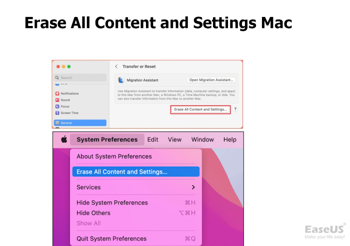 How to easily erase all content and settings in macOS Monterey