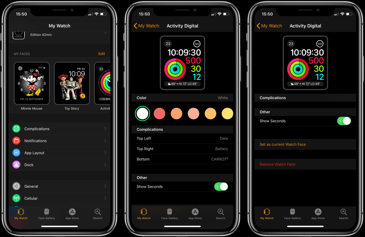 How to customize and swap Apple Watch faces