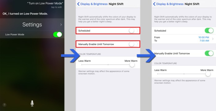 How to use Night Shift while saving power