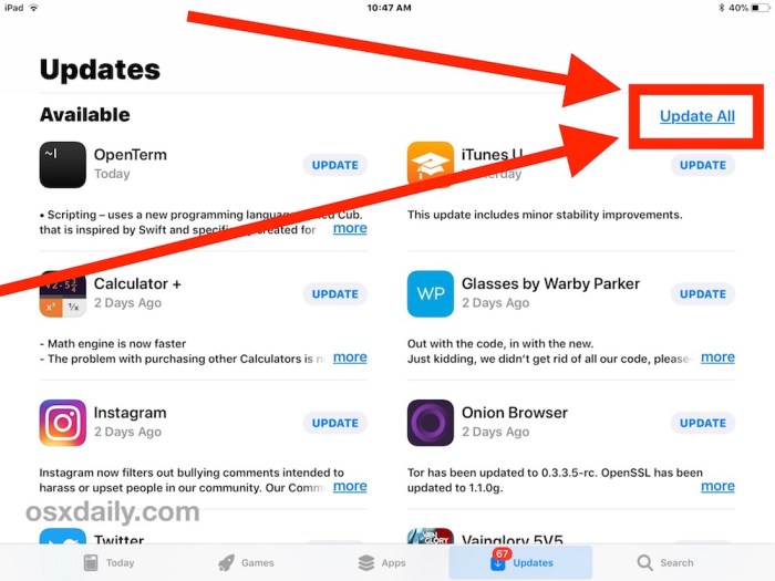 How To Update Your App Store Apps