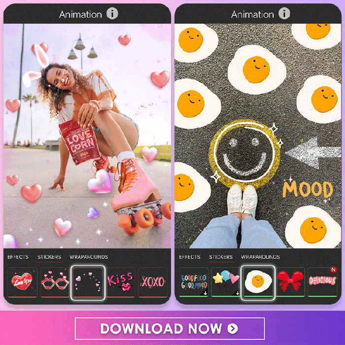 How to send selfies with stickers