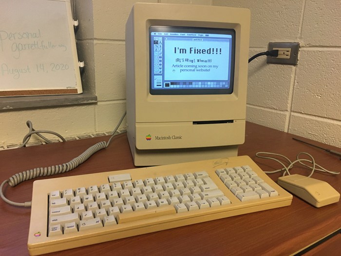 What to check before you power on an old Macintosh