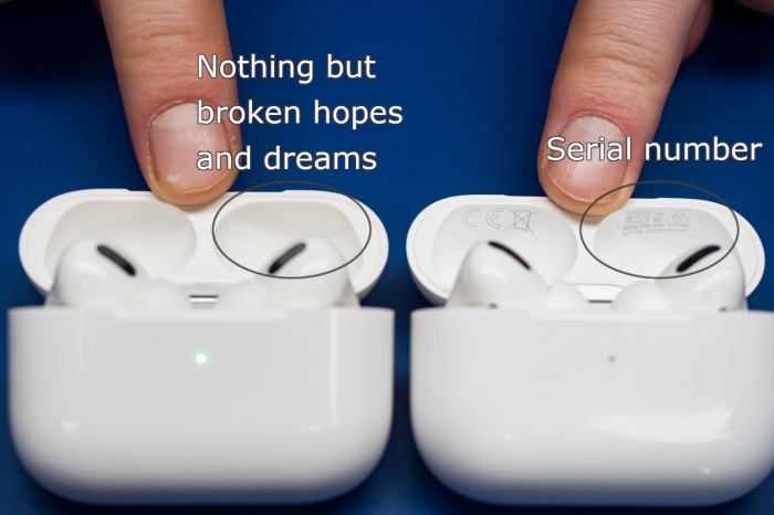 How to spot fake AirPods