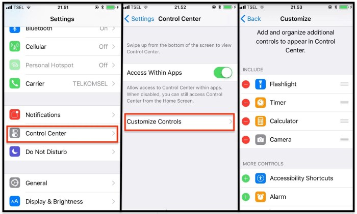 Center ios