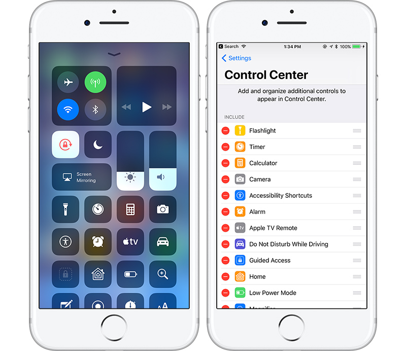 How to customize Control Center in iOS 11