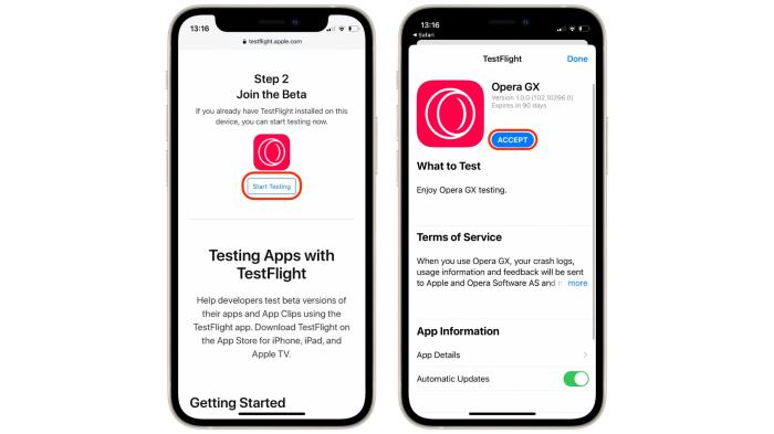 How to download the Opera GX browser beta on iPhone and iPad