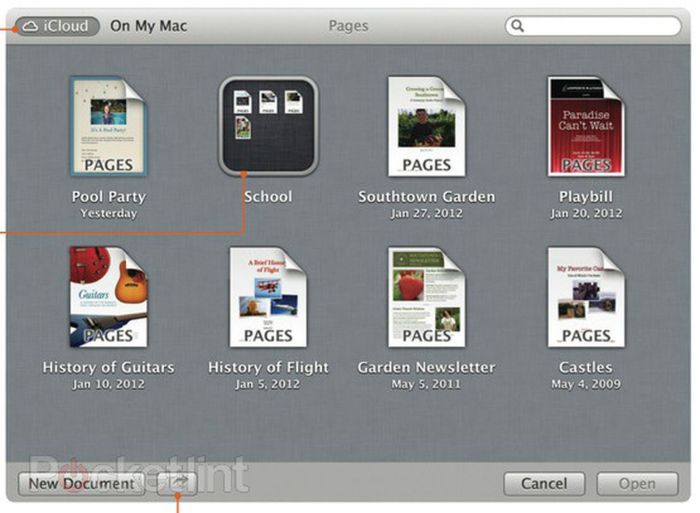 Icloud dokumen persiapan penyimpanan lion makemac
