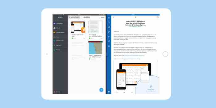 How to drag-and-drop content between Readdle’s iPad apps