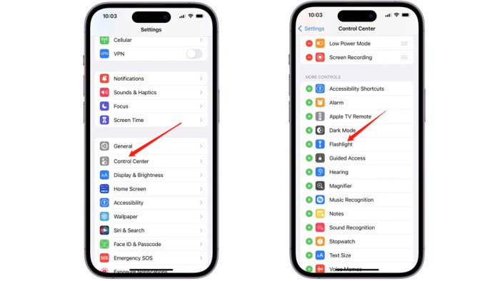 Activate your iPhone, iPad or Apple Watch flashlight from Control Center