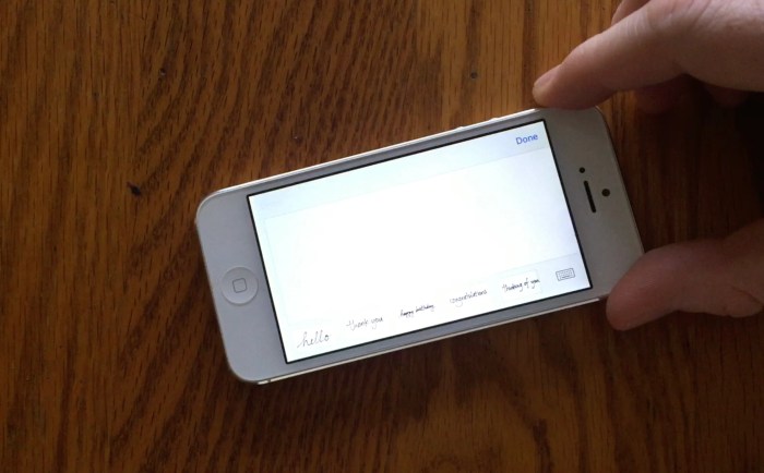 How to send a hand-written message in iOS 10