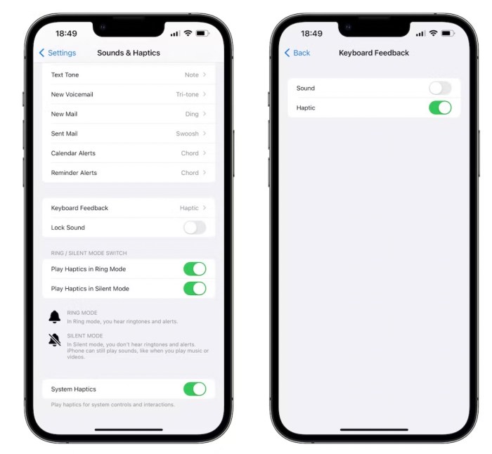 Haptic ios