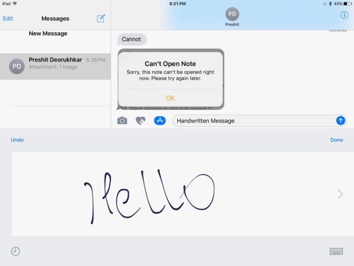 How to send a hand-written message in iOS 10