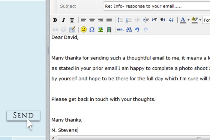 Email formal replying