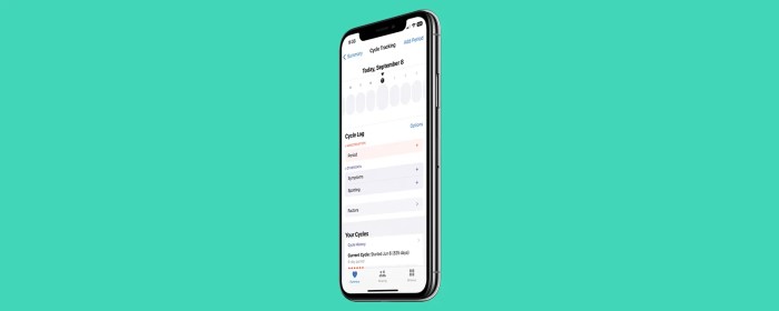How to keep menstrual cycle-tracking data private on iPhone