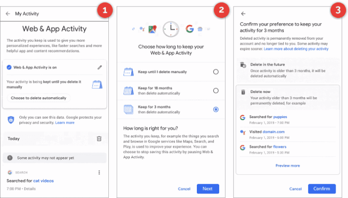 How to ask Google to auto-wipe your activity data on iOS