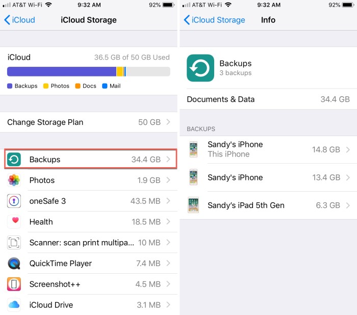 Icloud delete iphone backup backups turn off afterwards toggle wish if back old