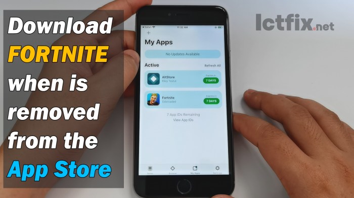 How to  re-download Fortnite on iPhone iPad after Apple’s ban